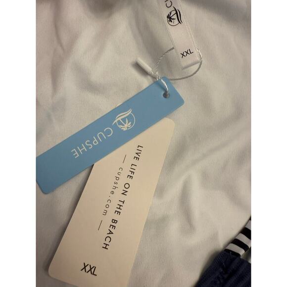 Cupshe Ribbed and Strappy Bikini Swim Suit Set Women’s Size XXL Navy Blue NWT - Picture 7 of 7